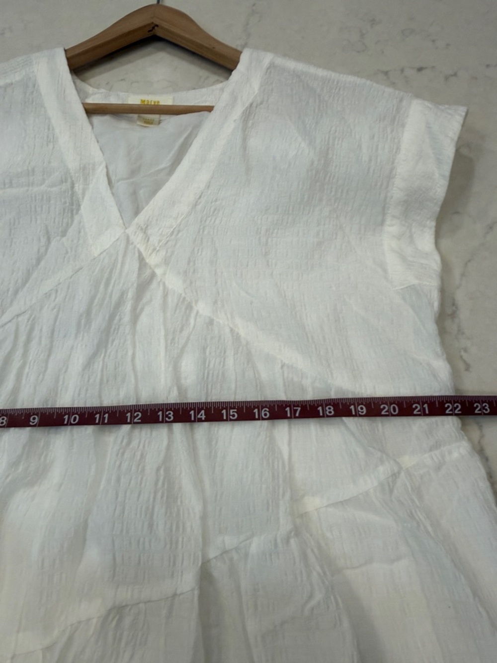 Anthropologie Maeve Tiered Tunic White Gauze Dress Size Large - Picture 12 of 13